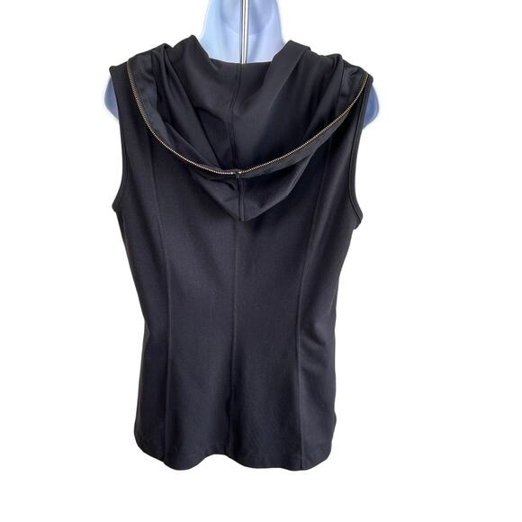 CAbi Zipper Hooded Seamed‎ Vest Black Size Medium Goth Witchy Steampunk Cyber - Picture 2 of 7